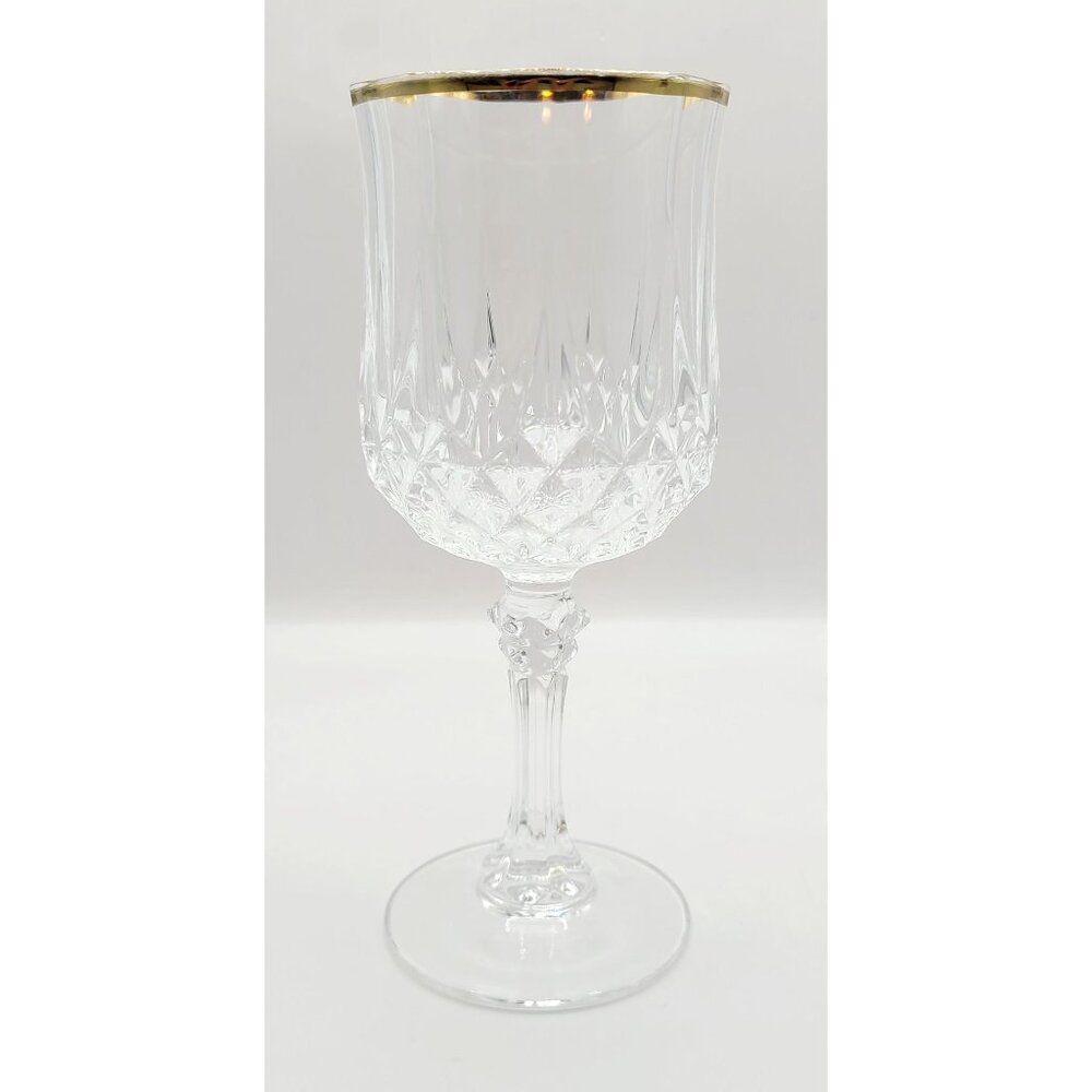 Vintage Cristal d’Arques Durand Longchamp Gold Rim Wine Glasses –Set of 4 - Picture 3 of 12